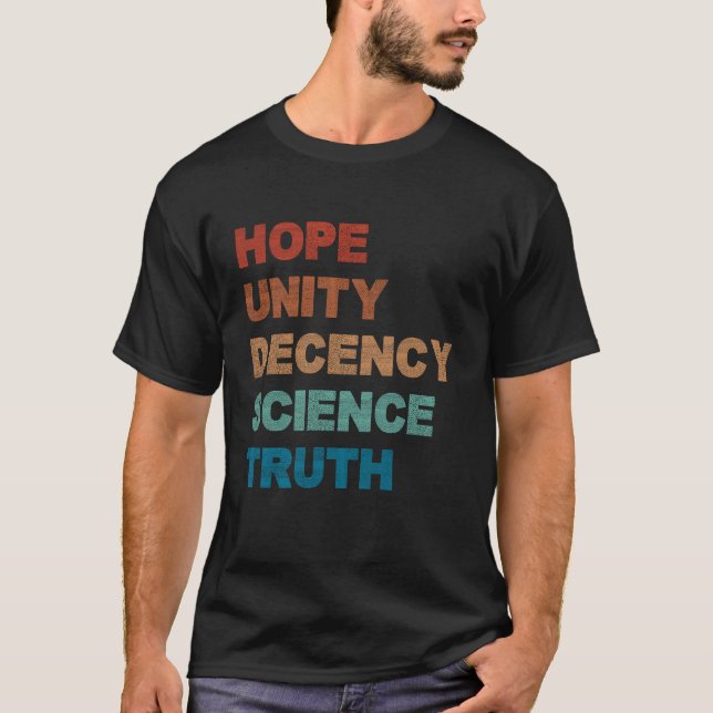 Camiseta Men T-Shirts - Kamala Harris Speech Hope Unity Dec (Frente)
