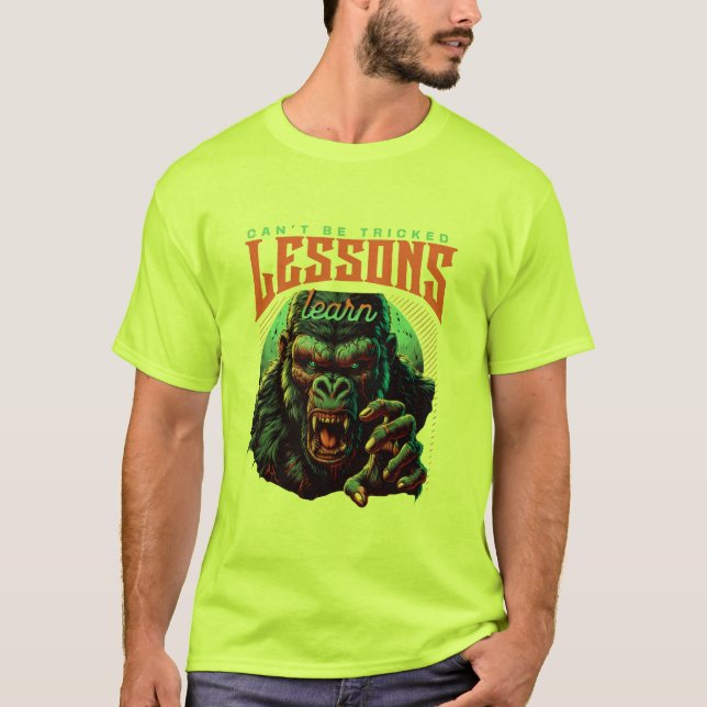 Camiseta Men Wise Gorilla Lessons Learn T-Shirt (Frente)