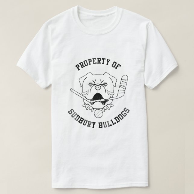 Camiseta Men Women Property of Sudbury Bulldog Funny  (Frente do Design)