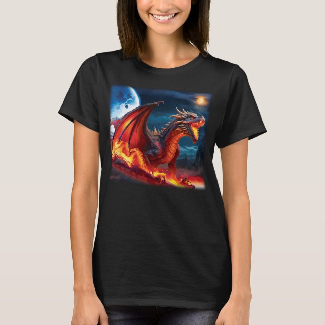 Camiseta Menacing Red Dragon T-shirt (Frente)