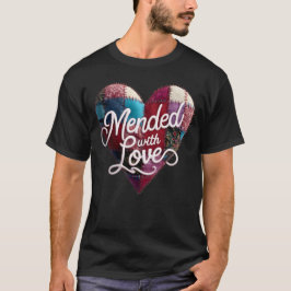 Camiseta Mended with Love T-Shirt – Heartfelt Patchwork Des