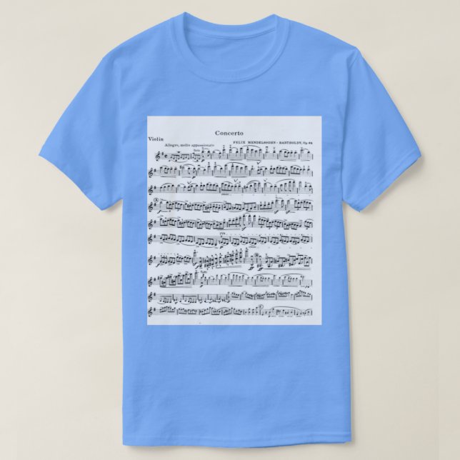 Camiseta Mendelssohn Violin Concerto Long (Frente do Design)