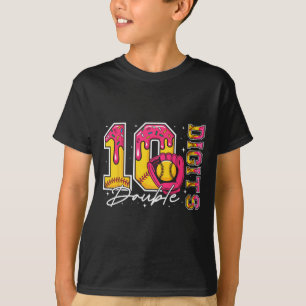 Camiseta Menina 10 Dígitos Duplos Aniversário de 10 anos So
