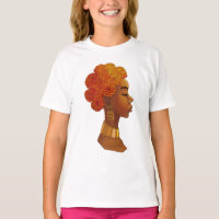 Menina Africana com Flores nos Cabelos Reais