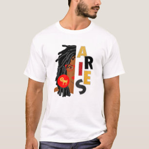 Camiseta Menina Afro Bloqueia Menina Zodíca Sinaliza Nascim