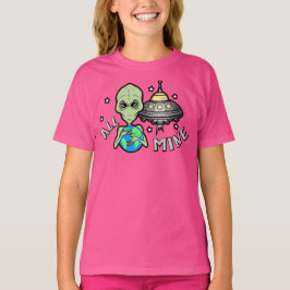 Camiseta Menina Alienígena Todo Meu