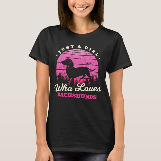 Camiseta Menina ama Dachshances (Frente)