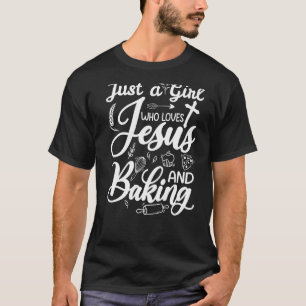 Camiseta Menina Ama Jesus E Baking Cookie Baking Wom