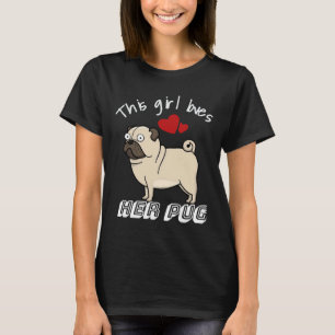 Camiseta Menina ama Pug Premium Scoop 827