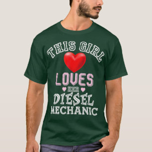 Camiseta Menina ama seu Namorada de Esposa Mecânica Diesel