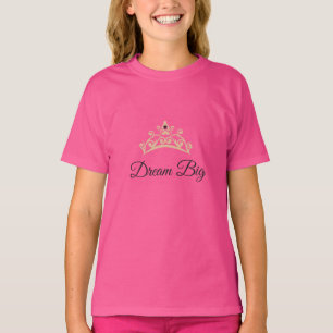 Camiseta Menina América dos EUA Sonho Grande Tiara