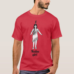 Camiseta Menina americana nativa 7 