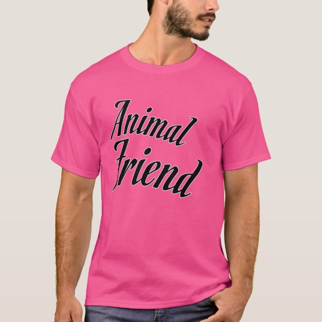 Camiseta Menina amiga de animais (Frente)
