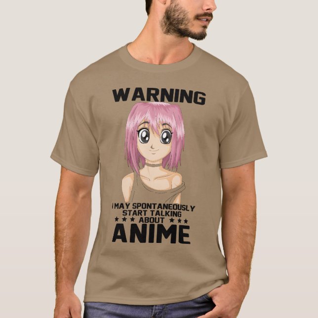 Camiseta Menina Anime Kawaii com Presente de Cabelo Rosa (Frente)
