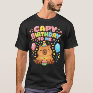 Camiseta Menina aniversariante Capy Capivara fofa Amantes A