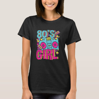 Camiseta Menina anos 80 80s Festas Tema Festas Tema Fora Re