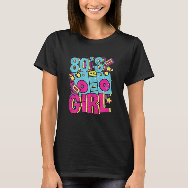Camiseta Menina anos 80 80s Festas Tema Festas Tema Fora Re (Frente)