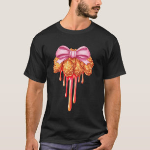 Camiseta Menina Asa de Frango com Laço Sedutor Mamãe Rosa D