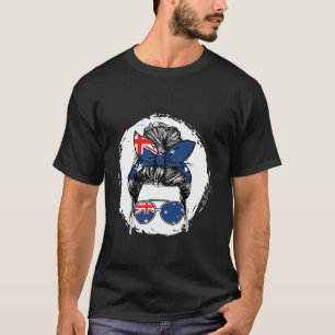 Camiseta Menina Australiana Coque Bandeira Da Austrália Eng