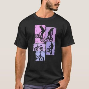 Camiseta Menina Bicicleta Bicicleta BMX Corrida Acrobática