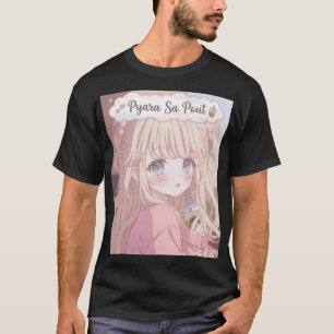 Camiseta Menina Boba Kawaii: Decoração de Festa Pastel Mági