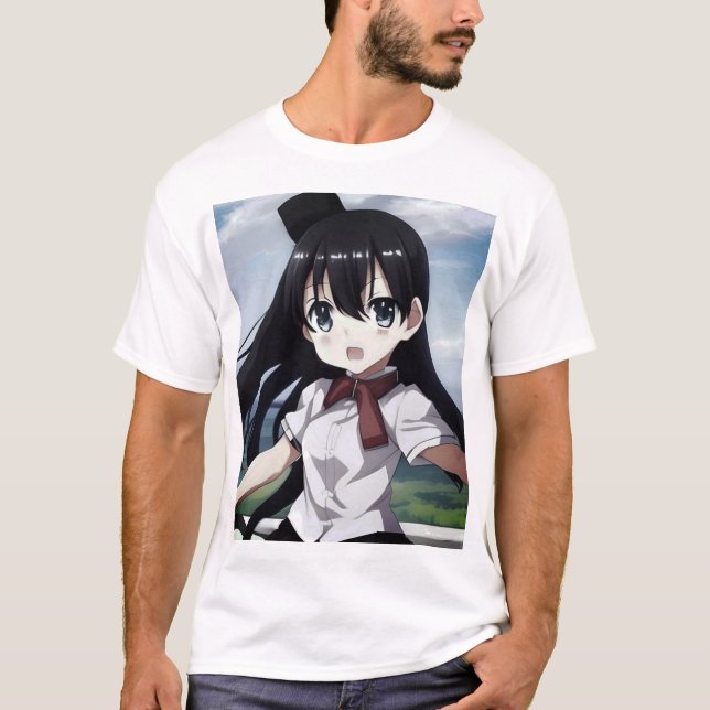 Camiseta Menina Bonita De Anime (Frente)