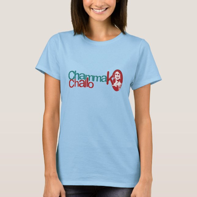 Camiseta Menina bonita de Chammak Challo no Hindi (Frente)