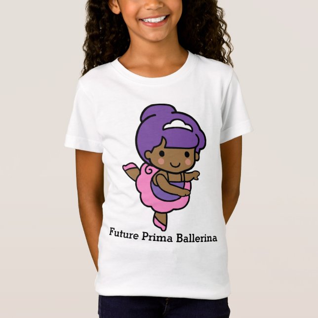 Camiseta Menina bonita Prima Ballerina (Frente)