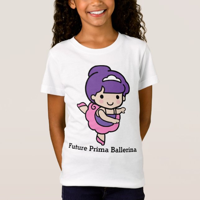 Camiseta Menina bonita Prima Ballerina (Frente)