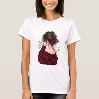 Camiseta Menina Bonita Vestido Vermelho | Moda Fem