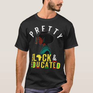 Camiseta Menina bonito negra e educada Menina Negra