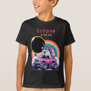 Camiseta Menina Caminhão Monstro Eclipse Solar Total