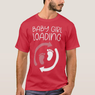 Camiseta Menina Carregando Engraçado Anúncio de Gravidez no