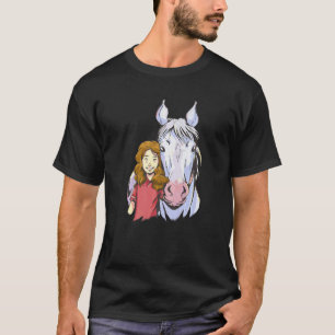 Camiseta Menina Cavalgando Mulher Cavaleira Cavalos Premium