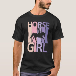Camiseta Menina Cavalo Mulher País Menina Cavalgando Equino