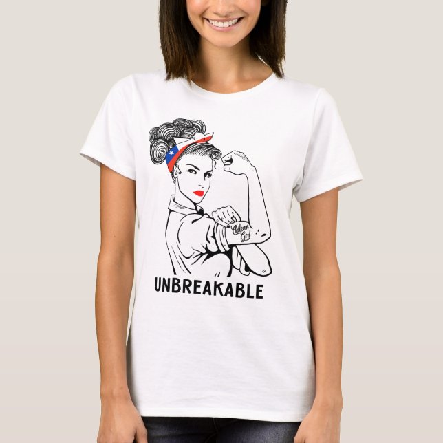 Camiseta Menina chilena inquebrável (Frente)
