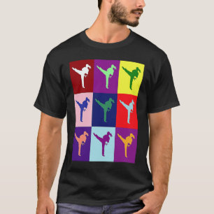 Camiseta Menina Clássica Colorida de Karatê Dia das Mães e