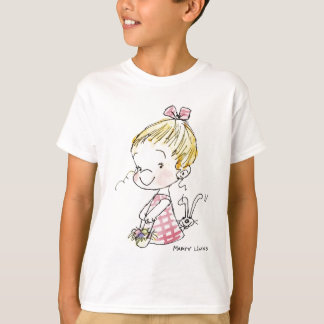Camiseta Menina & coelho da páscoa EAS-005