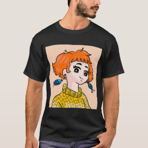 Camiseta Menina com Brincos de Peixe
