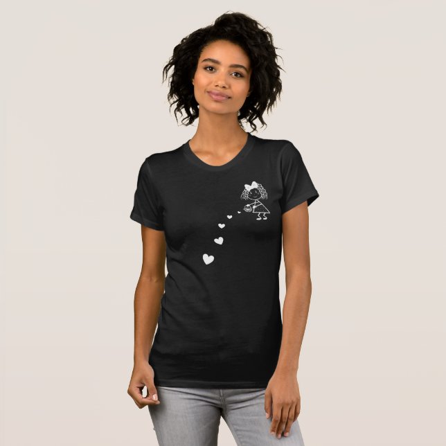 Camiseta Menina com corações (Frente Completa)