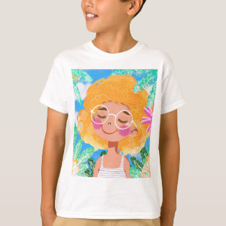 Camiseta Menina com Flores