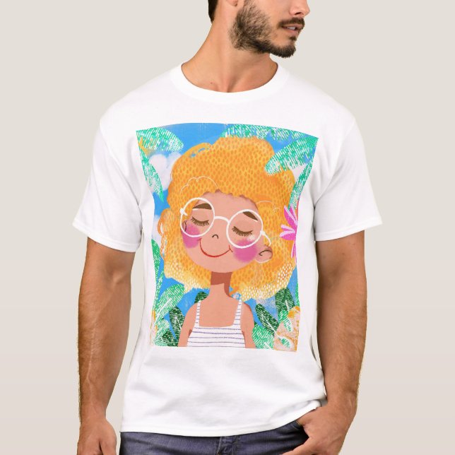Camiseta Menina com Flores (Frente)