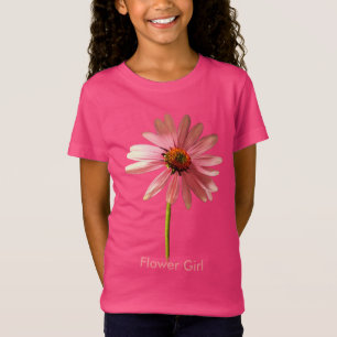 Camiseta Menina com Flores de Echinacea purpurea
