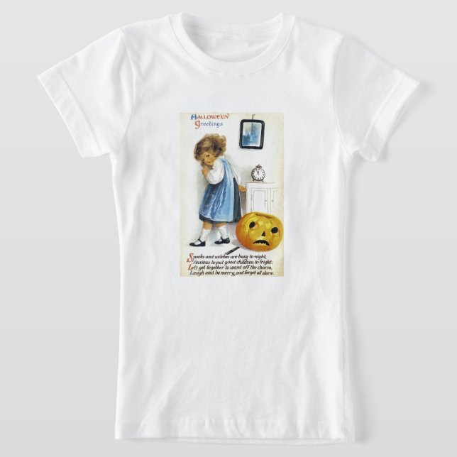 Camiseta Menina com Jack o' Lantern (Postura )