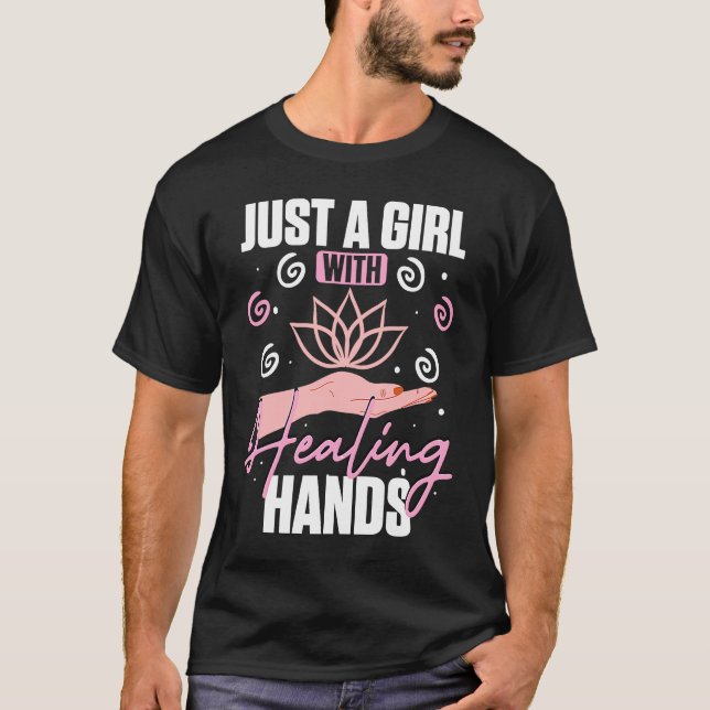 Camiseta Menina com Mãos Reiki (Frente)