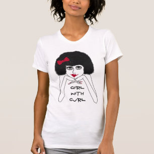 Camiseta Menina com o Tshirt das mulheres da onda