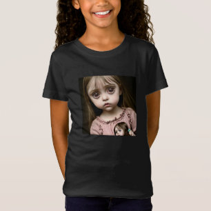 Camiseta Menina com Olhos Assustadores Fantasia de Hallowee