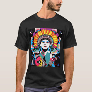 Camiseta menina com peixe colorido