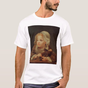 Camiseta Menina com uma boneca
