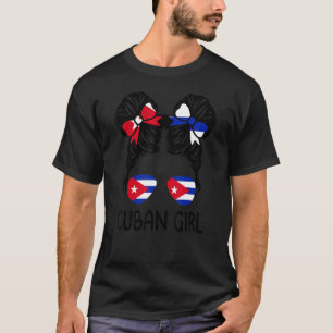 Camiseta Menina cubana Cabelo Mensalhado Cubano Raízes do O